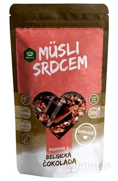 topnatur Müsli srdcem Belgická čokoláda &amp; brusinky 1x350 g